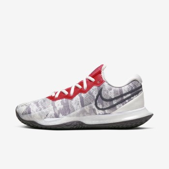 Nike Court Air Zoom Vapor Cage 4 - Női Teniszcipő - Platina/Piros/Királykék/Szürke